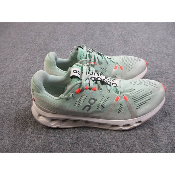 On Clouds Other - On Cloudsurfer Shoes Mens Size 11.5 Green Orange Running Road Trainers Athletic